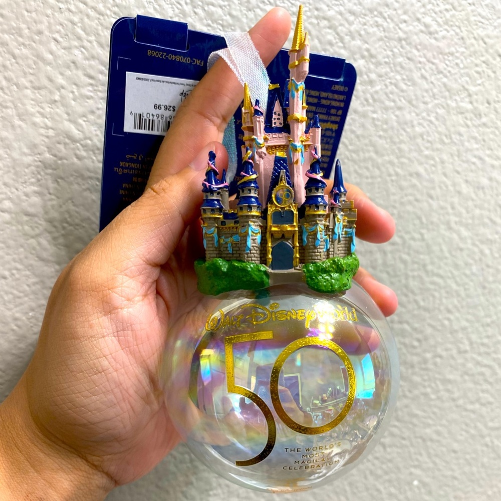 WDW 50th Anniversary Castle Ornament